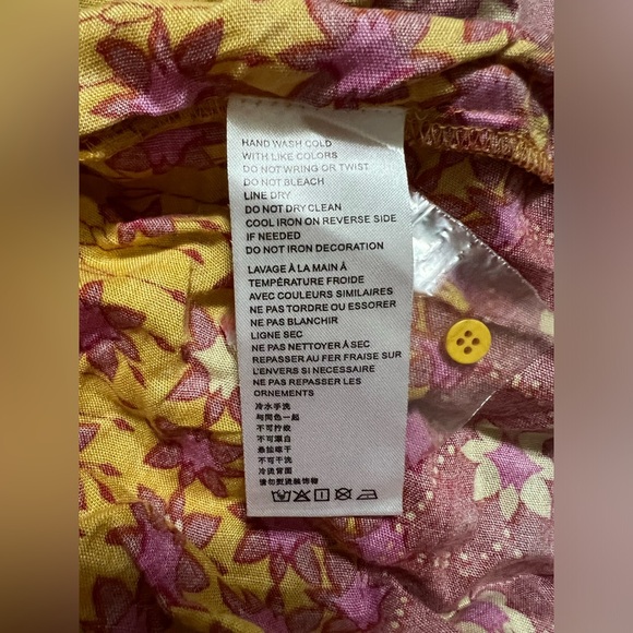 Free People Rare Feelings XS Maxi Dress Goldenrod Orange Peasant Prairi… - Picture 15 of 16